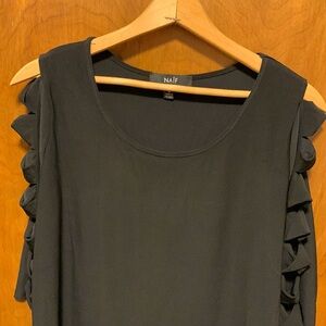 Naif Black Long Sleeve Top Womens Size S